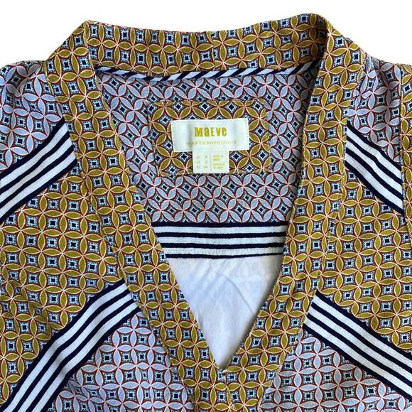 Anthropologie Maeve Carla Faux-wrap Midi Dress Fit & Flare Boho Print Feminine - Picture 11 of 16